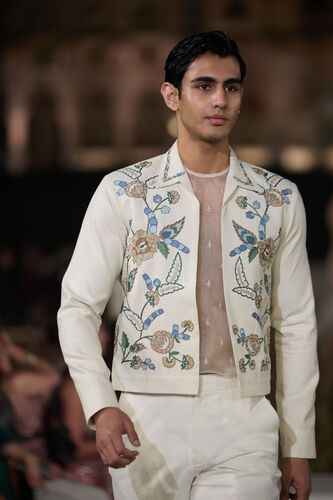 Oren Embroidered Jacket Set - Off White, Off White, image 3